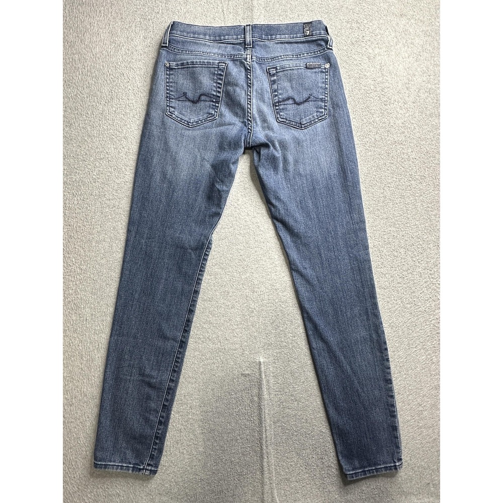 7 For All Mankind Jeans Womens 26 Blue Guinevere Skinny Stretch Denim Mid Rise